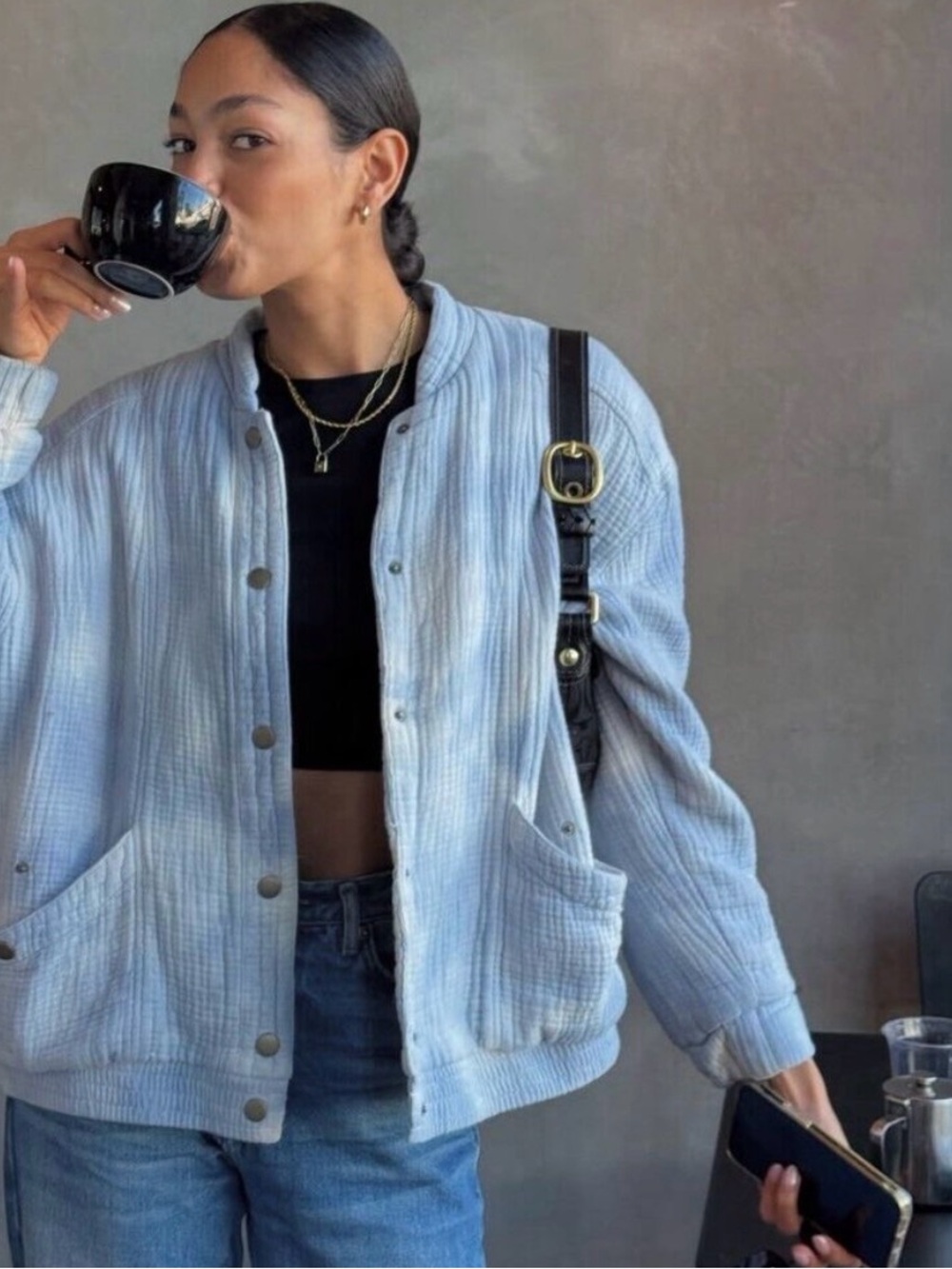 Universal Thread tie-dye cloud bomber jacket medium NWT